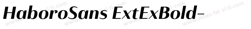 HaboroSans ExtExBold字体转换